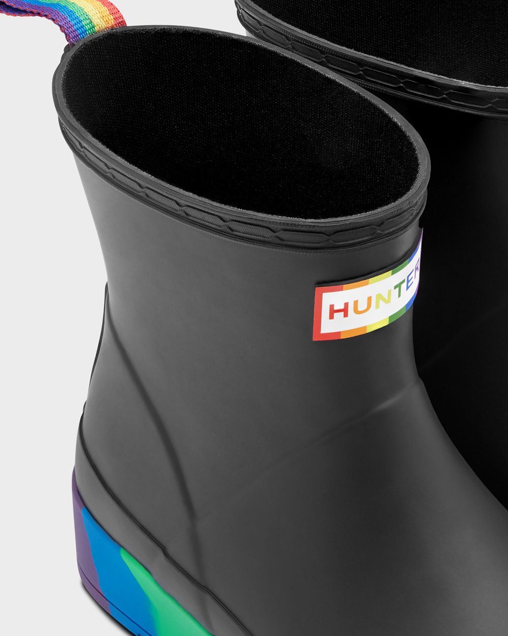 Men Hunter Original Pride Heeled Rain | Play Boots Black | NZ-39708-BFJL